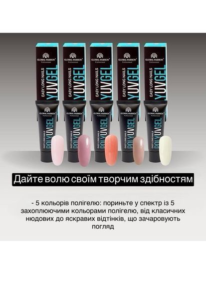 Набор для наращивания ногтей полигелем (5 шт) 23501 фото