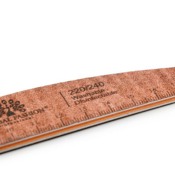 Nail file with ruler, 220/240, rose 25570 фото