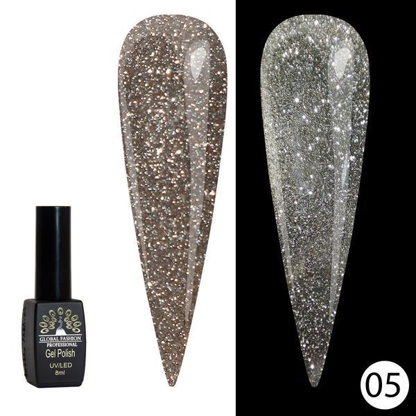 Гель-лак Disco Gel Shine Spectrum, Global Fashion, светоотражающий, 8 мл, 05 12043 фото