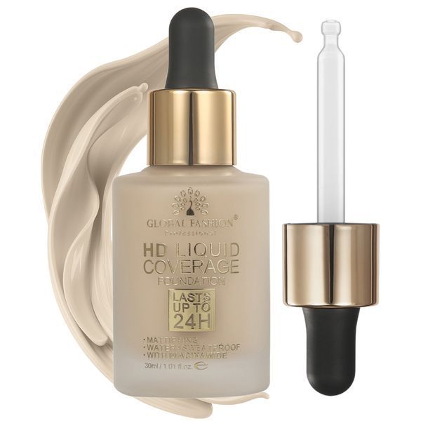 Тональна основа, Global Fashion HD Liquid Coverage Foundation, 30ml, GX07, Espresso 24968 фото