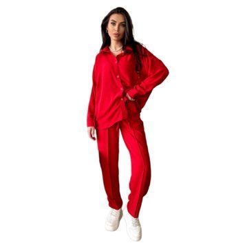 Костюм жіночий (сорочка та штани) американський крепCRY-1065 (42 - 46 р) Червоний CRY-1065 фото