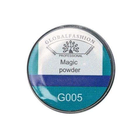 Втирка для ногтей Global Fashion, голубой, Magic Powder 4630 фото