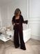 Костюм тройка женский (кофта, топ и штаны) велюровый JEM-323 (42 - 50 р.) Шоколад JEM-323 фото 6