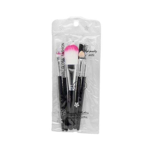 Набор кистей для макияжа 5 шт Global Fashion Cosmetic Brush, черная ручка 11799 фото