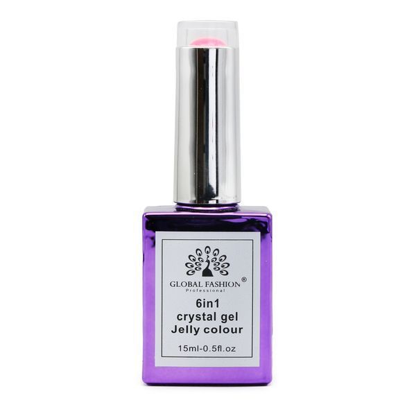 Gel build-up 6 in 1 crystal gel jelly color, 15 ml, 6605 23755 фото
