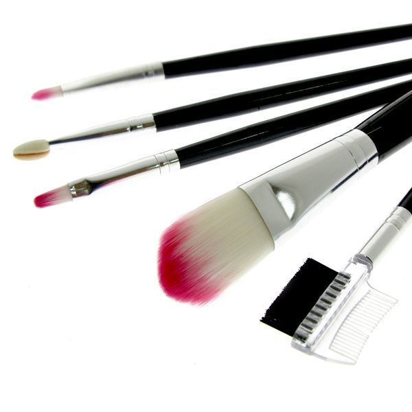 Набор кистей для макияжа 5 шт Global Fashion Cosmetic Brush, черная ручка 11799 фото