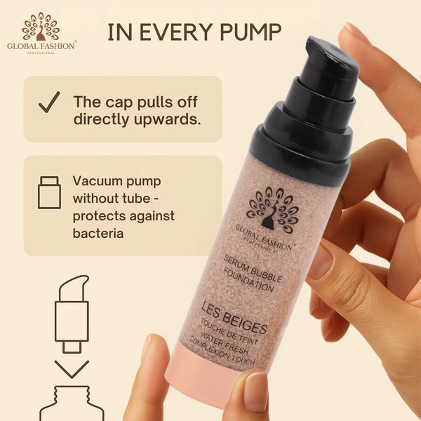 Тональна основа Global Fashion, Serum Bubble Foundation, BF042, Natural Tan 24987 фото