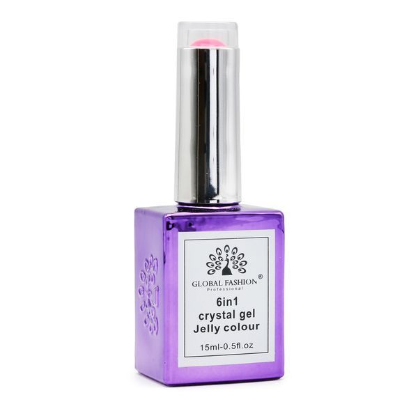 Gel build-up 6 in 1 crystal gel jelly color, 15 ml, 6605 23755 фото
