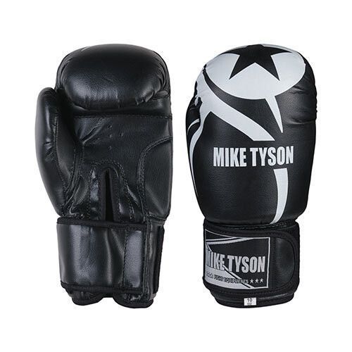 Боксерські рукавички Mike Tyson, PVC, 12 oz, чорний MT1707/123 фото