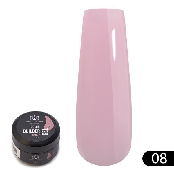 Gel for modeling nails 15 g, Color Builder Gel 08- Candy 19784 фото