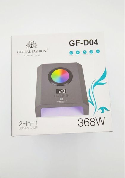 Лампа для ногтей Global Fashion, 368W, GF-D04 grey (матовая серая) 23494 фото