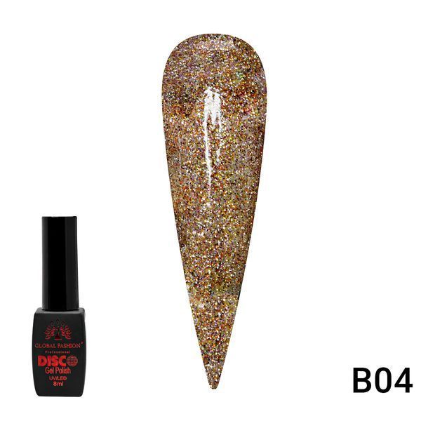Гель-лак Disco Gel Polish, Global Fashion, світловідбивний, 8 мл, B04 12226 фото