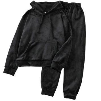 Костюм-кенгурський велюровий (штани та худі) RAZ-750 (42 - 52 р.) Чорний RAZ-750 фото