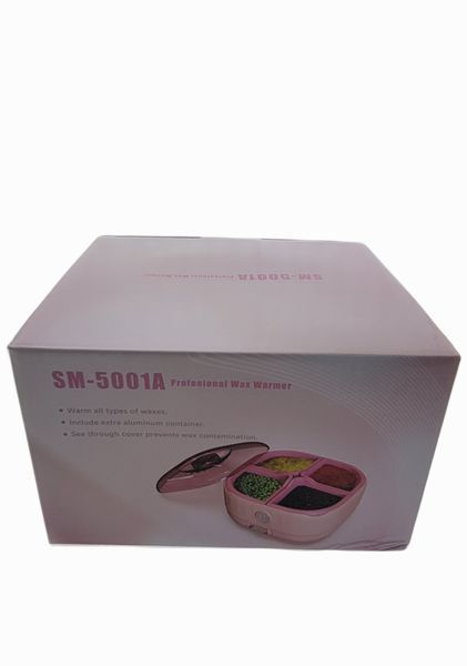 Воскоплав SM-5001A Wax Warmer 4 в 1, силікон, рожевий 23403 фото