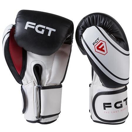 Боксерські рукавички FGT 2177, Flex, 12 oz, чорний/білий FT-2177/12 фото