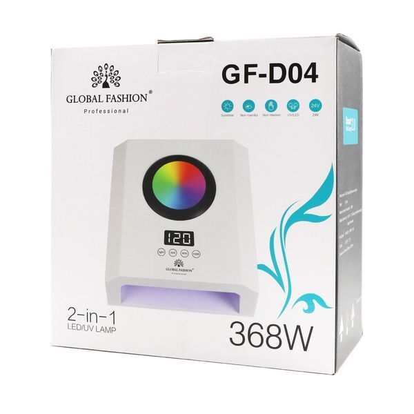 Лампа для нігтів Global Fashion, 368W, GF-D04 white 23493 фото