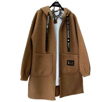 Пальто-тренч жіноче букле PAP-4212 (42 - 56 р.) Бежеве PAP-4212 фото