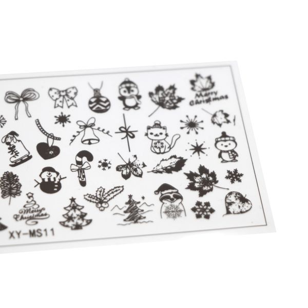 Диск для стемпинга #08 новогодний Global Fashion XY-MS11, 12,5*6,5 см 26712 фото