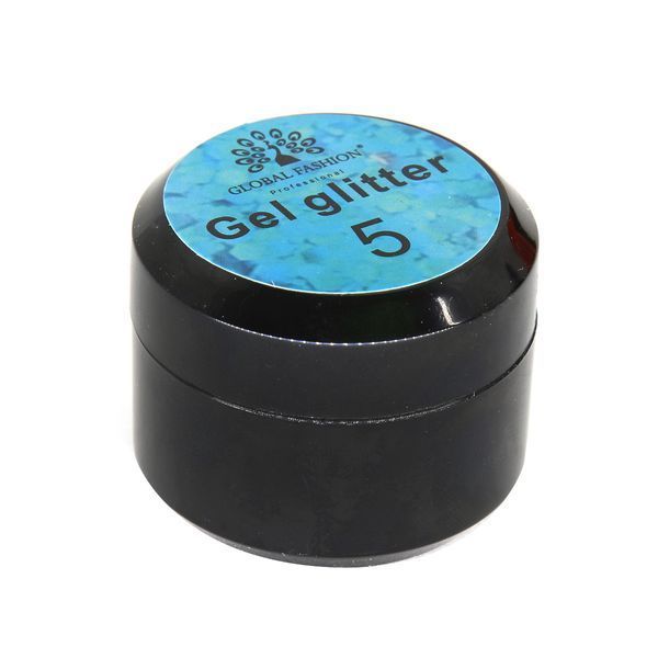 Гліттер гель Global Fashion 5 гр, Glitter gel 05 6098 фото