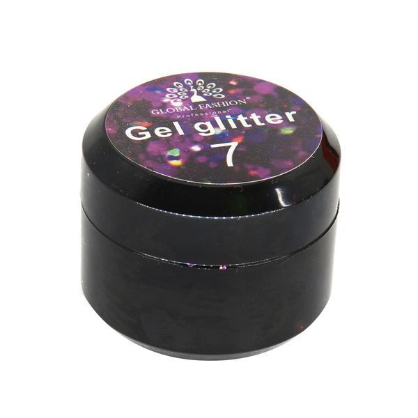 Глиттер гель Global Fashion 5 гр, Glitter gel 07 6100 фото