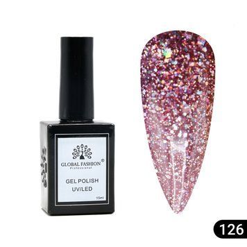 Гель лак Global Fashion, Gel polish&nbsp;15&nbsp;ml,&nbsp;126 23964 фото