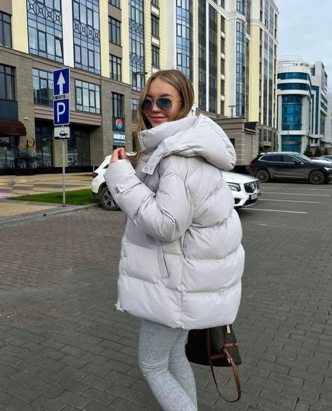 Куртка жіноча плащівка на синтепоні 250 PAP-4086 (42 - 50 р.) Молоко PAP-4086 фото