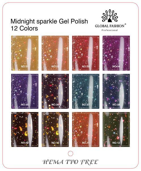 Гель лак Midnight sparkle 8 мл, 09 26013 фото
