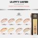 Тональна основа Global Fashion, Glowy Liquid Foundation 4in1:Primer+Concealer+Highlighter+BB cream, SPF 15, K031,Warm Beige 24994 фото 6