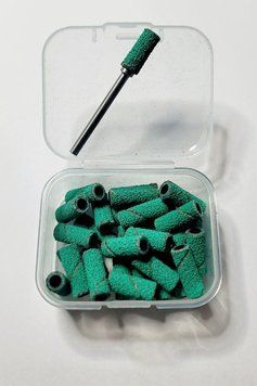 Барабанчики на фрезер, набір, металева насадка +змінні файли 30 шт, Green 25171 фото
