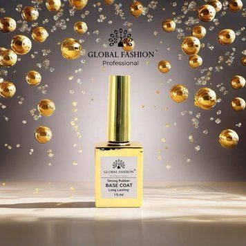 Каучукова база для гель лаку, Strong Rubber Base Coat Long Lasting, 15 мл, Global Fashion 11196 фото
