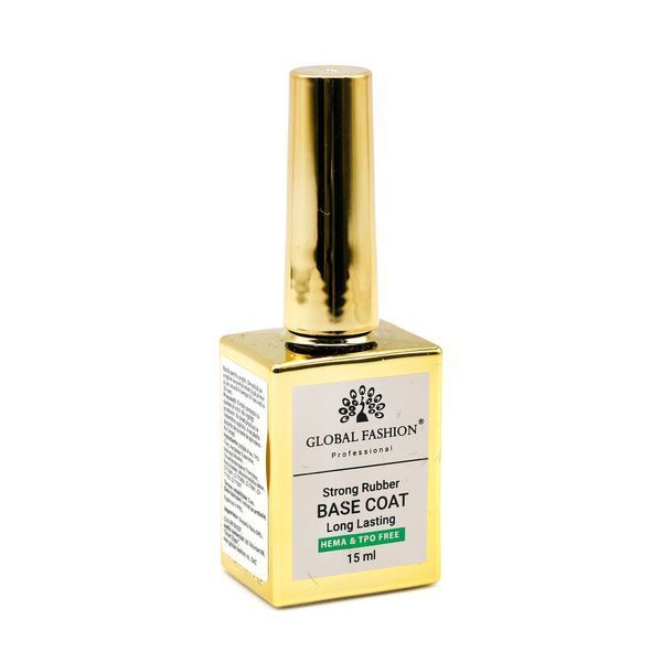 Каучукова база для гель лаку, Strong Rubber Base Coat Long Lasting, 15 мл, Global Fashion 11196 фото