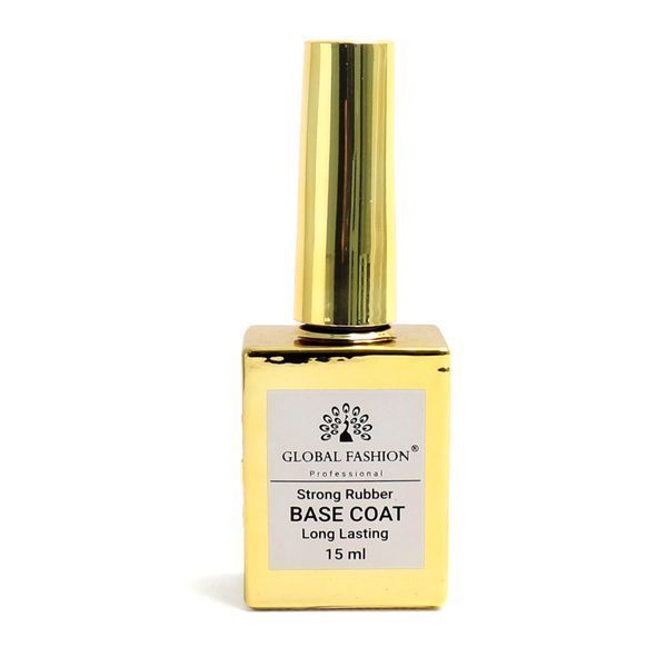 Каучукова база для гель лаку, Strong Rubber Base Coat Long Lasting, 15 мл, Global Fashion 11196 фото
