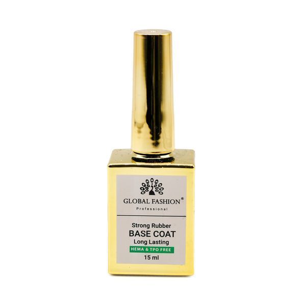 Каучукова база для гель лаку, Strong Rubber Base Coat Long Lasting, 15 мл, Global Fashion 11196 фото