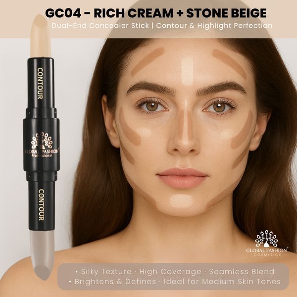 Двосторонній стік для обличчя консилер + коректор, Duo 2in1 Sticks, Global Fashion, GC04 25029 фото