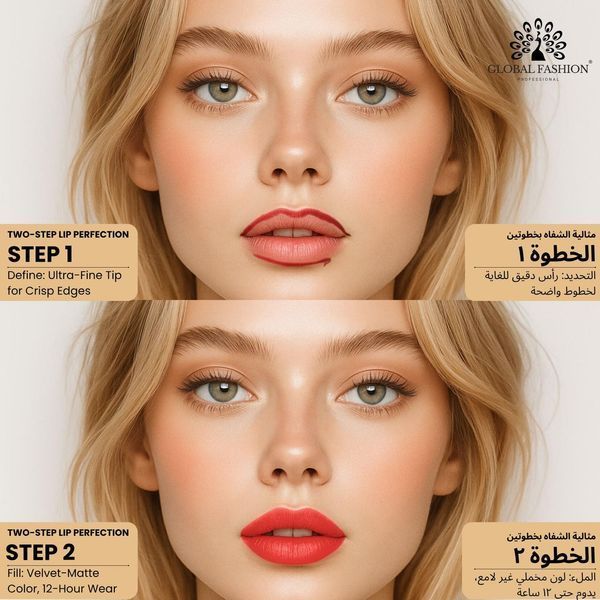 Гелевый карандаш для губ, Global Fashion, velvet smooth lipliner, 05 25024 фото