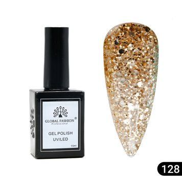 Гель лак Global Fashion, Gel polish&nbsp;15&nbsp;ml,&nbsp;128 23966 фото