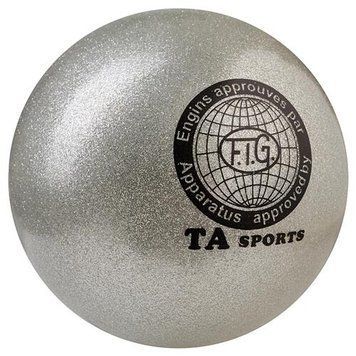 М'яч гімнастичний TA SPORT, 400 грамів, 19 см, глітер, Срібло TA400-11 фото