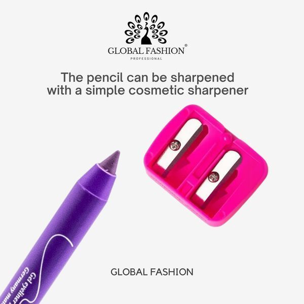 Карандаш гелевый для глаз, Global Fashion, 04, purple 25011 фото