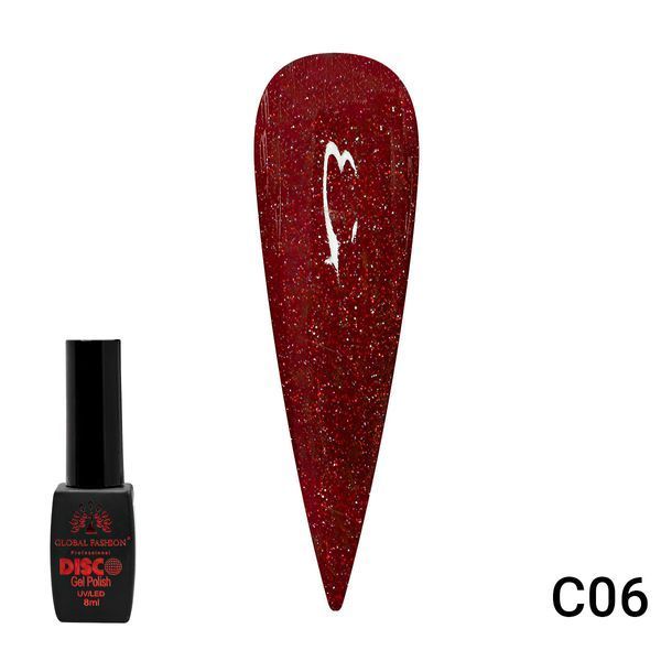 Гель-лак Disco Gel Polish, Global Fashion, світловідбивний, 8 мл, C06 12240 фото