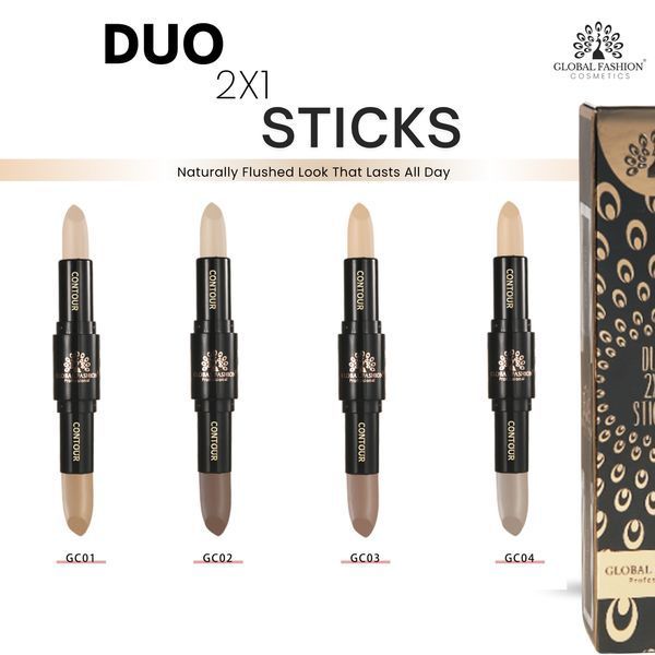 Двосторонній стік для обличчя консилер + коректор, Duo 2in1 Sticks, Global Fashion, GC03 25028 фото