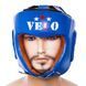 Шолом боксерський Velo AIBA, шкіра, розмір L, синій VLS-1001LB фото 1