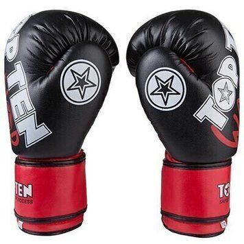 Боксерські рукавички TopTen WARRIOR, PVC, 12 oz, чорний. TTW-12BLK фото