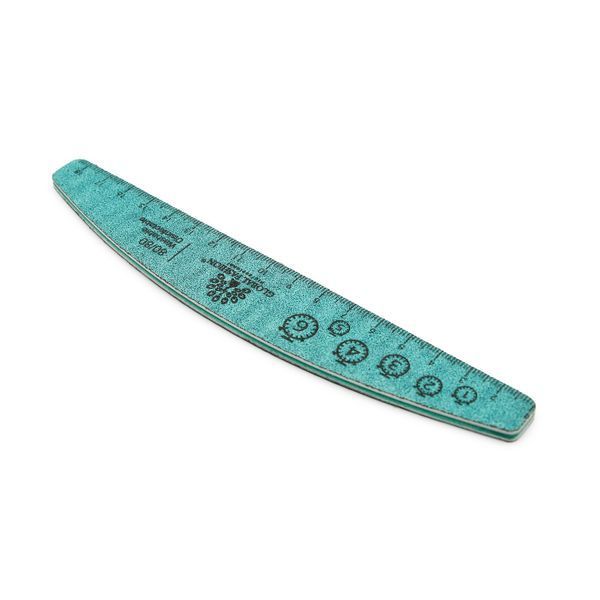 Nail file with ruler, 80/80, green 25569 фото