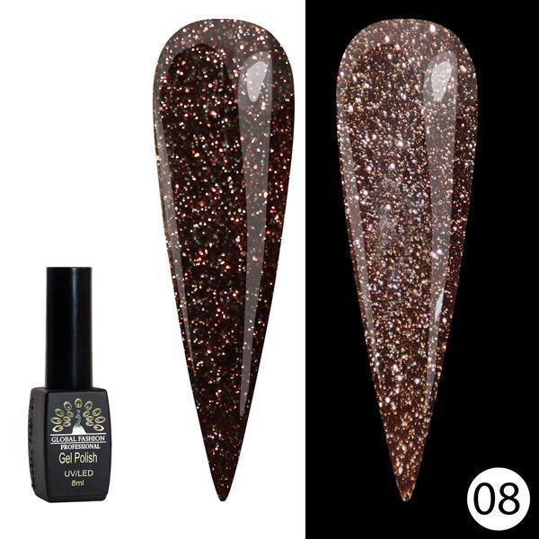 Гель-лак Disco Gel Shine Spectrum, Global Fashion, світловідбивний, 8 мл, 08 12046 фото