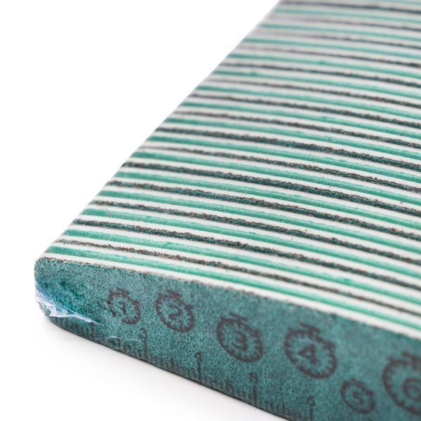 Nail file with ruler, 80/80, green 25569 фото