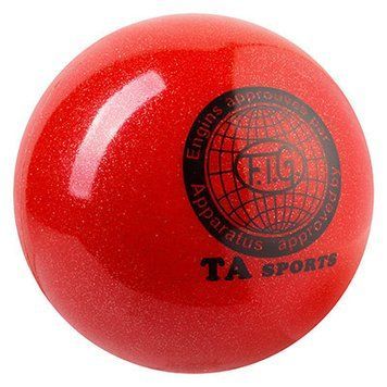 М'яч гімнастичний TA SPORT, 400 грамів, 19 см, глітер, червоний TA400-6 фото