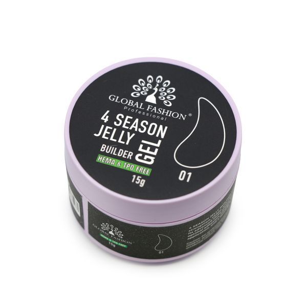 Гель для моделирования ногтей 15 г, 4 Season Jelly Builder Gel, 01 26073 фото