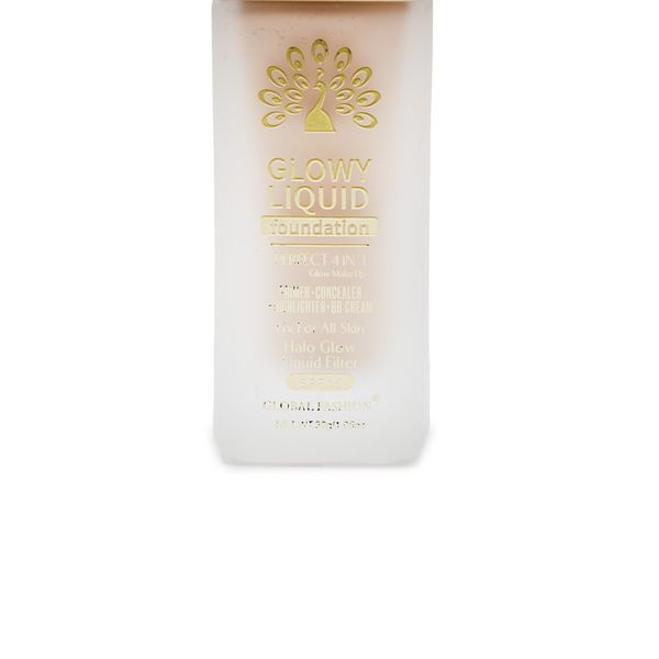 Тональна основа Global Fashion, Glowy Liquid Foundation 4in1:Primer+Concealer+Highlighter+BB cream, SPF 15, K032,Natural Tan 24995 фото