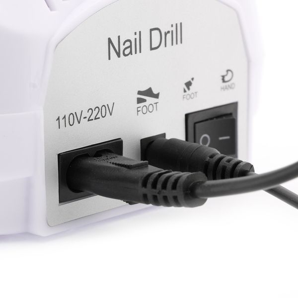 Апарат для манікюру і педикюру BEE NAILS, 202D, з дисплеєм, 65w, 45000 об, білий 24648 фото
