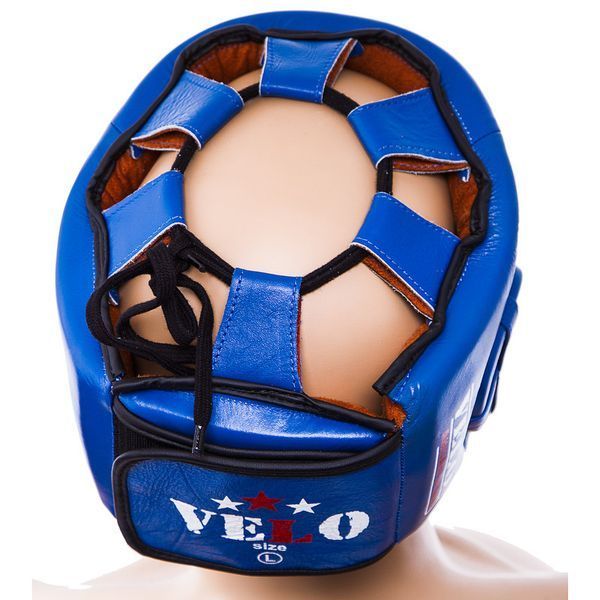 Шолом боксерський Velo AIBA, шкіра, розмір XL, синій VLS-1001XLB фото